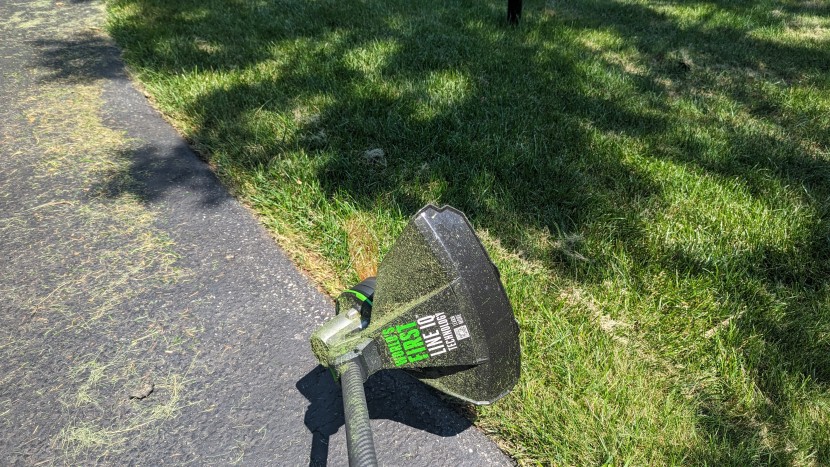 ego power+ powerload with line iq st1623t - we were able to control the accuracy of our detailed cuts and edging...