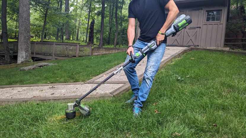 ego power+ powerload with line iq st1623t - we were able to quickly and easily trim entire sections of our yard...