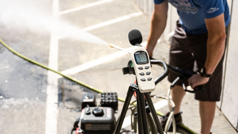 pressure washer - our spl shows 93 dba, which, in our opinion, is a bit too loud.