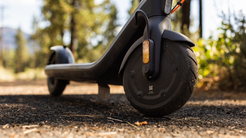 segway ninebot e2 plus - the internally ribbed tires provided a slightly better ride than its...