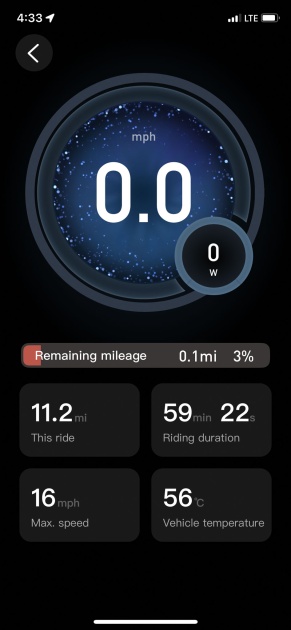 the app will keep track of your trip's statistics.