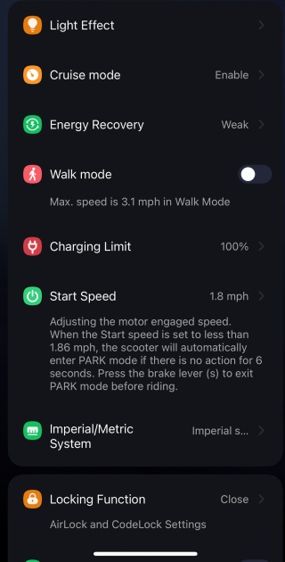 with the app, you can fine-tune the regenerative braking, cruise...