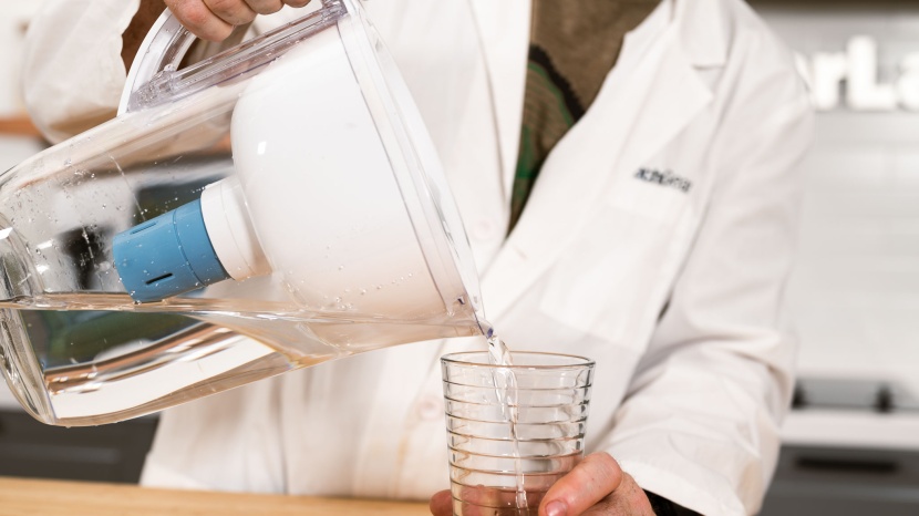 brita tahoe 10-cup pitcher with elite filter - our test team loved the neutral and crisp flavor of this model.