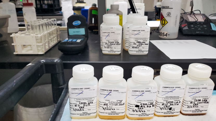 water filter - we had a third-party lab test both the control and test samples.