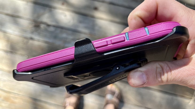 iphone 14 case - the spring-loaded clasp on the otterbox defender lets you attach...