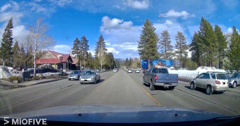 the miofive 4k's daytime video quality is excellent, easily showing...