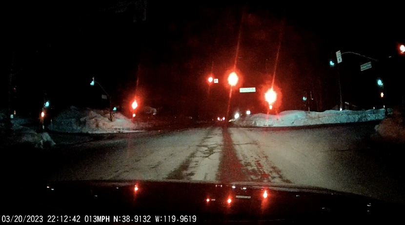 the rexing v2 struggles at night, as any bit of light creates glare...