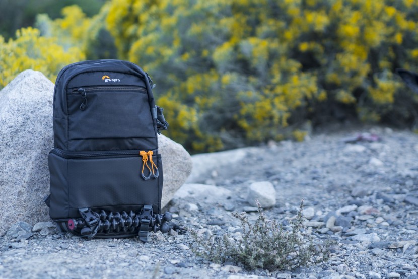 camera bag - you get a lot of capacity in a small overall form with the lowepro...