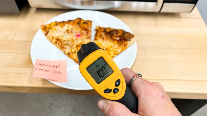 cuisinart cmw-100 - we had mixed results after reheating two slices of pizza. part of...