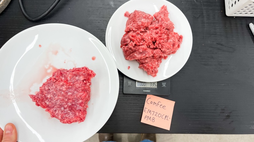 microwave - the comfee left much of the ground beef still frozen.