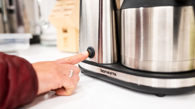 drip coffee maker - while some machines have just a single button to kick off their brew...