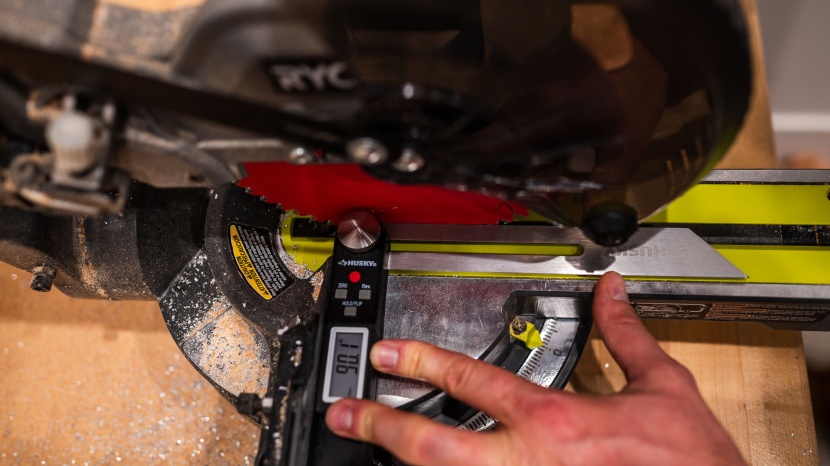 ryobi 18v one+ 7-1/4-inch single bevel sliding compound pbt01b - our testers used a sliding t-bevel measure to gauge the angles of...