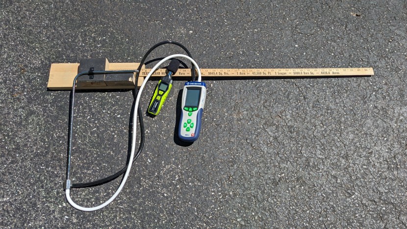 testing got technical with a specialized pitot tube and anemometer...