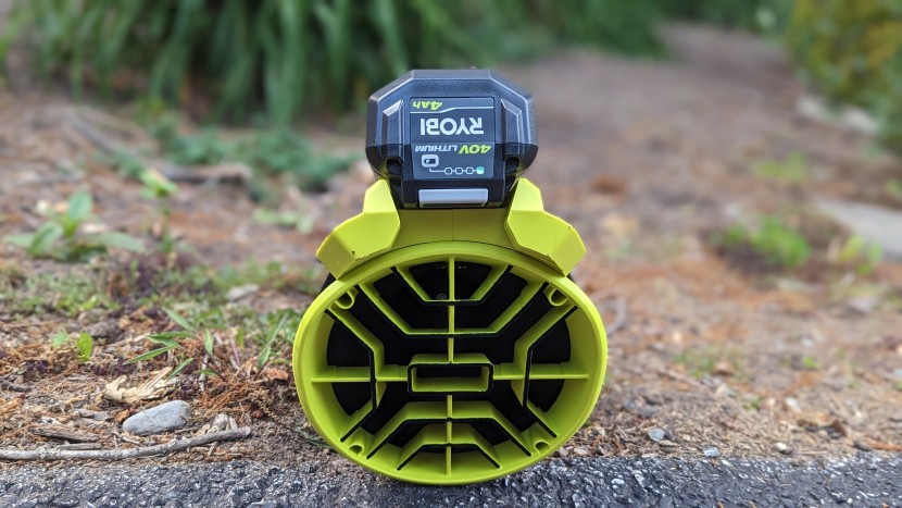 ryobi 40v hp brushless whisper series 730 cfm - the ryobi 40v is a powerful blower, but even small jobs will burn...