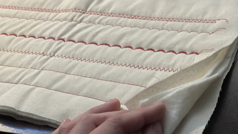 brother hc1850 - sewing through two layers of cotton muslin and two layers of quilt...