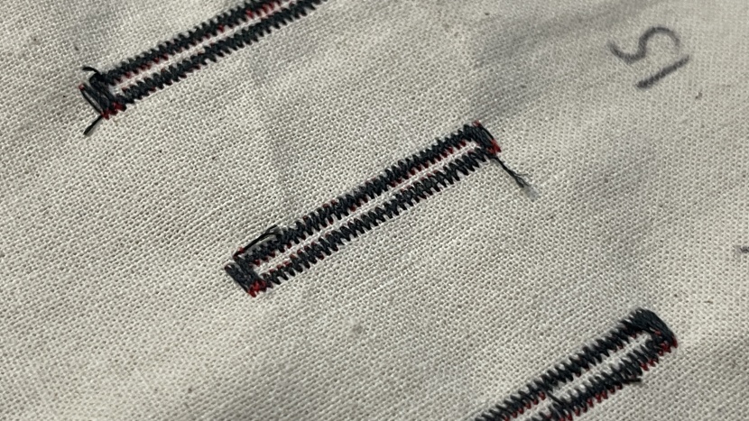 the hc1850 made its cleanest buttonholes in cotton muslin during our...