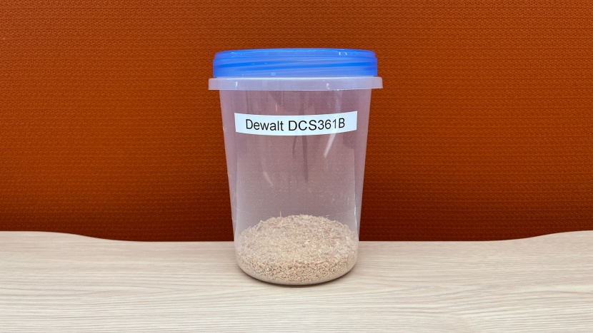 dewalt 20v max 7-1/4-inch single bevel sliding compound dcs361b - this model left a small amount of dust after making 100 cuts across...