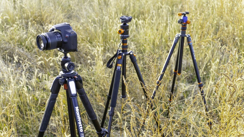 tripod - the manfrotto 190, on the left, offers a simple design in both its...