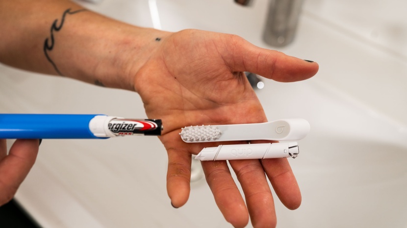 quip - the quip takes aaa batteries, which might be preferred over a...