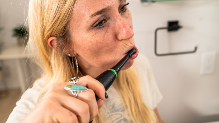 toothbrush - the pressure sensor ring on the oral-b io series 10 lets you know...