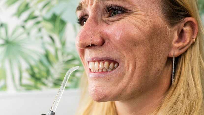 waterpik complete care 9.0 - the waterflosser does a great job removing plaque, though it causes...