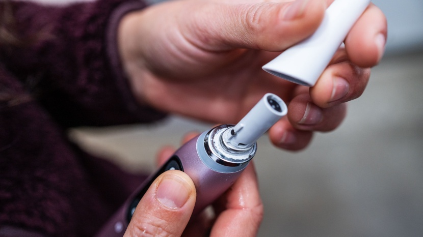 oral-b io series 9 - when the time comes, the brush head easily pops off and can be...