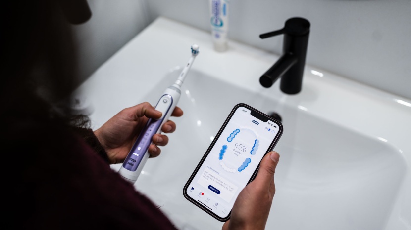 oral-b genius x - app connectivity allowed us to see how well we brushed each quadrant.