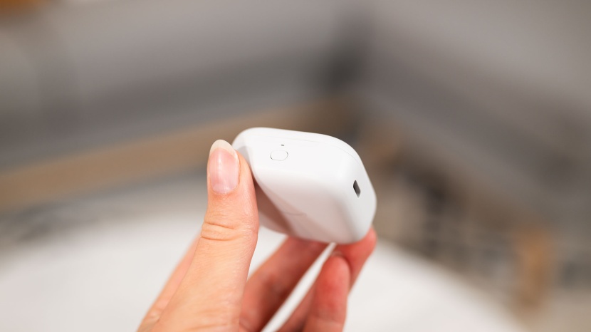 amazon echo buds 2023 - the sleek case includes a bluetooth pairing button and a charging...