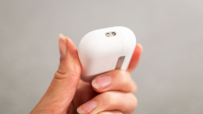 apple airpods pro 2 - the airpods pro 2 has a lanyard connection point on the case.