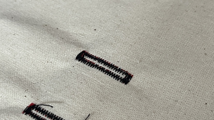 in cotton muslin, this juki sewing machine handily makes even...