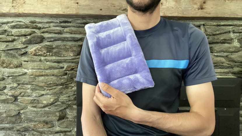 heating pad - the suzzipad is nice and long making it a great option to drape over...