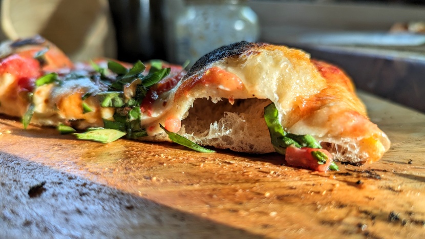 a neapolitan-style pizza is notable for the airiness of the crust...