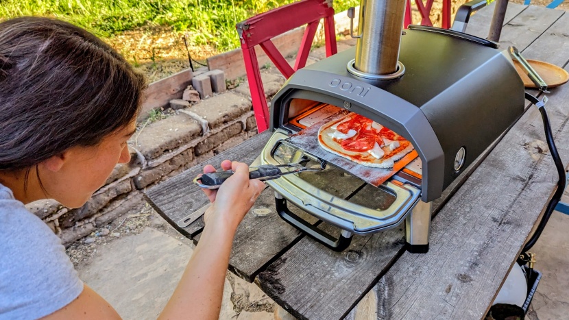 pizza oven - we bake dozens of pizzas with each oven to assess them on everything...