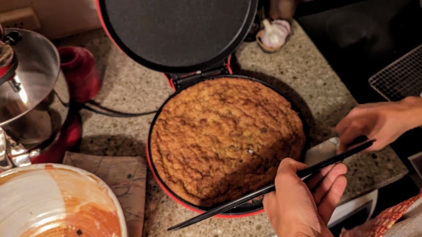 it took some time to figure out if we could just slide it onto a tray?