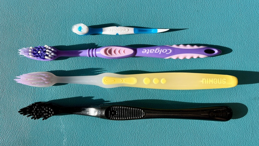 toothbrush - manual toothbrushes come in all shapes and sizes.