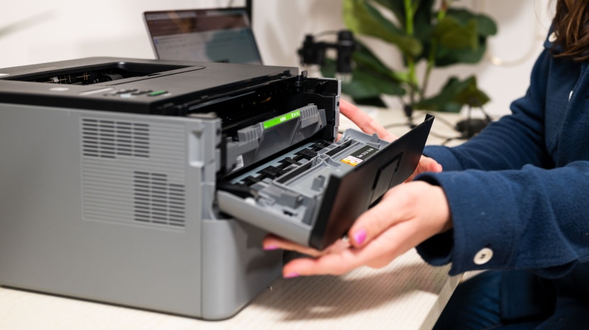 brother monochrome compact laser hll2350dw - toner is easily accessed on the brother monochrome compact laser...