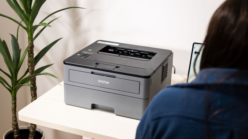 brother monochrome compact laser hll2350dw - fast speeds, high-quality text, and low operating costs make this...