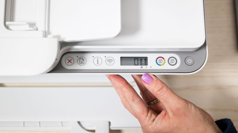 hp deskjet 4155e - the hp&#039;s tiny screen is compact but more difficult to use than...