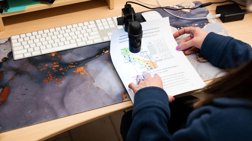 here we are viewing graphics under a microscope to suss out any...