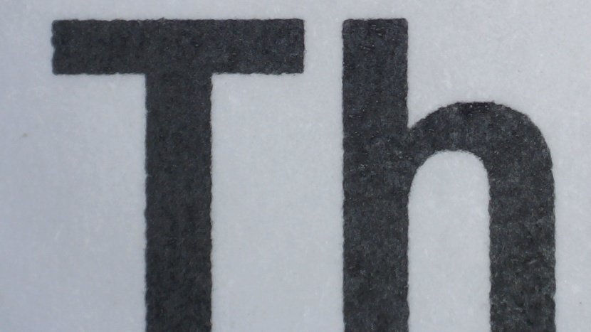 brother hl-l2370dw - this model produces exceptionally sharp text far away, but up close...