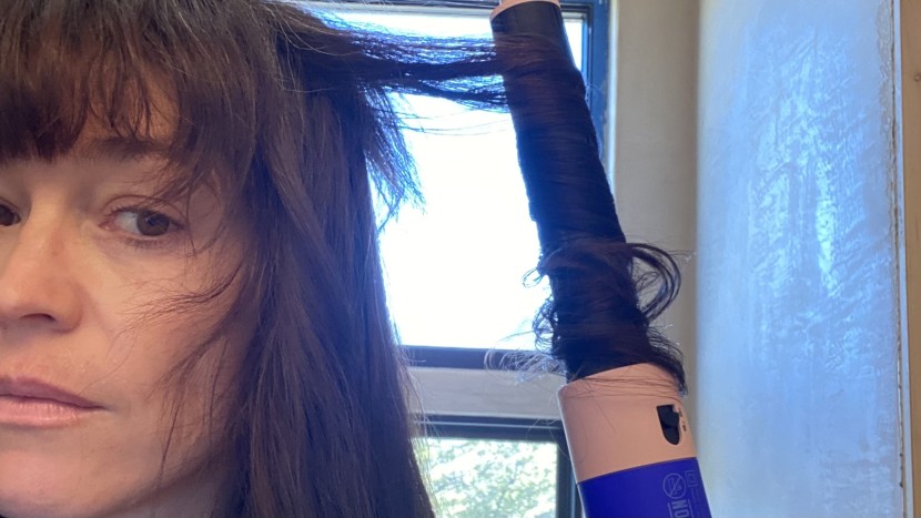 curling iron - the dyson air wrap seemed ill-suited for longer hair, and was prone...