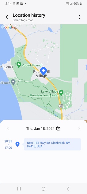 the smarttag2 gives location history for seven days, something the...