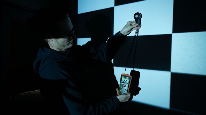 tmy mini - we use a light meter to perform ansi contrast tests for every...