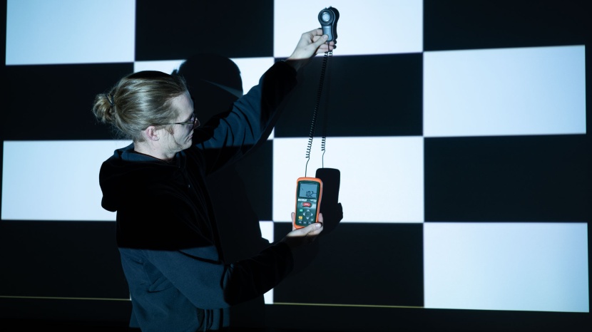 projector - we used a light meter to perform an in-depth ansi contrast ratio...