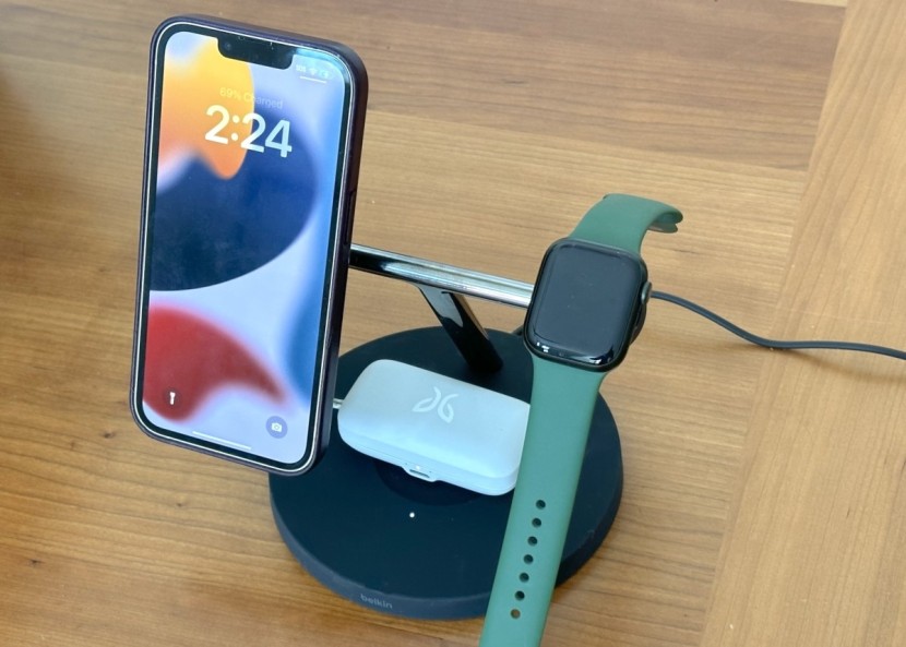 charging station - the belkin boostcharge pro kicks out ~15 watts of power to the phone...