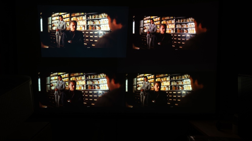 projector - we ran four projectors simultaneously, carefully comparing colors...