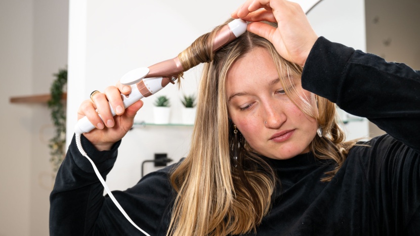 another no-nonsense traditional curling iron with no bells and...