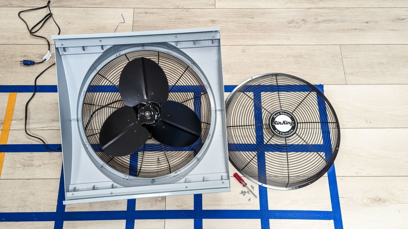 window fan - the air king was by far the easiest to dissemble and clean.