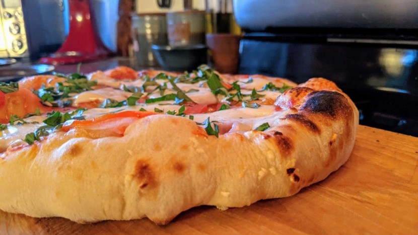 pizza oven - look at those air pockets! on its neapolitan setting, the breville...