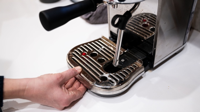breville bambino plus - highlighting our biggest cleaning gripe: the drip tray is small and...